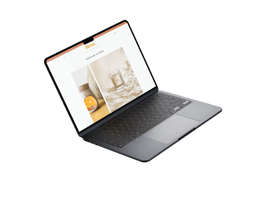 Website design on MacBook Air